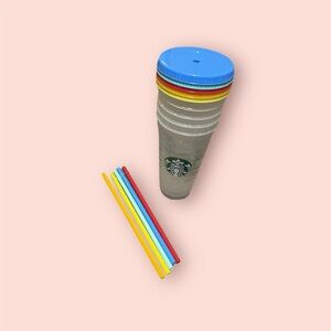 Starbucks Colorful Lid and Straw Set with Reusable Cups